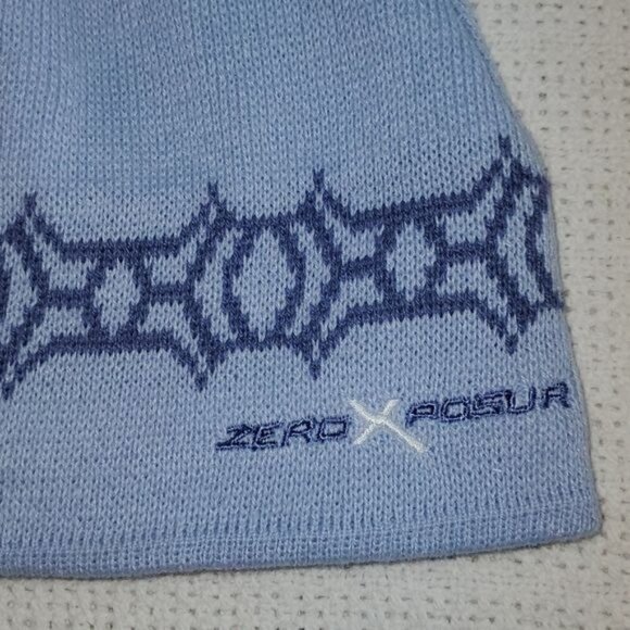 ZeroXposure Blue Designed Embroidered Beanie - Picture 3 of 9